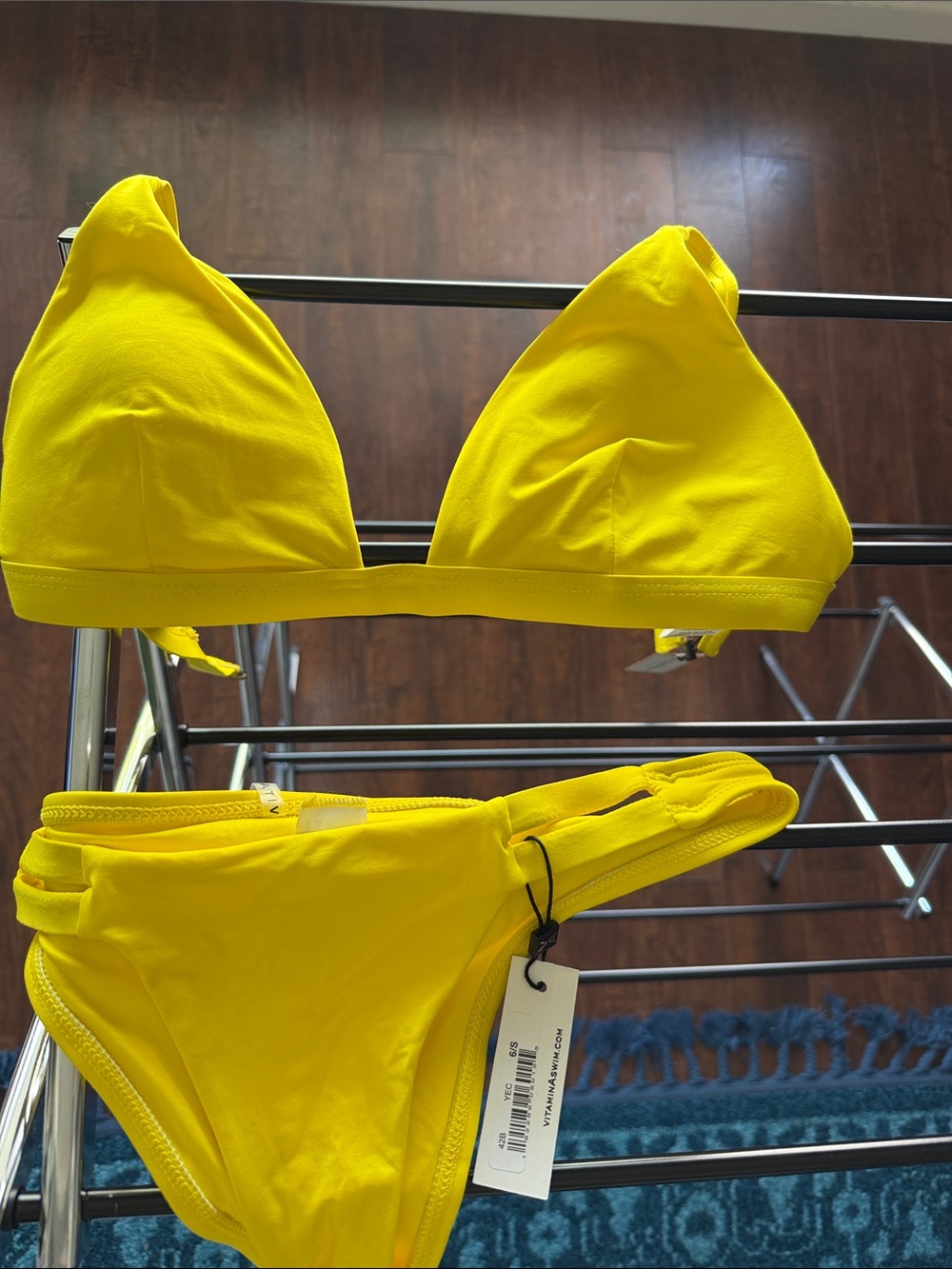 Vitamin A Yellow Triangle Bikini Set - Mismatched sizes - see below